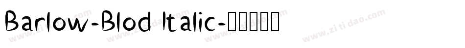 Barlow-Blod Italic字体转换